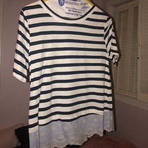 women’s striped sanctuary shirt